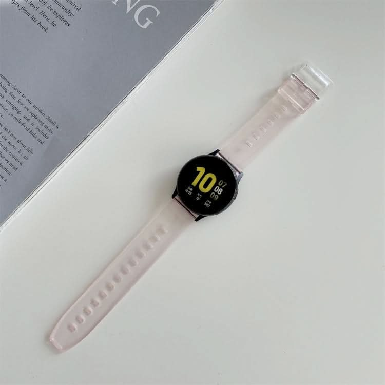 For Samsung Galaxy Watch Active 2/Garmin Venu 20mm Universal Discoloration in Sun Silicone Replacement Strap Watchband