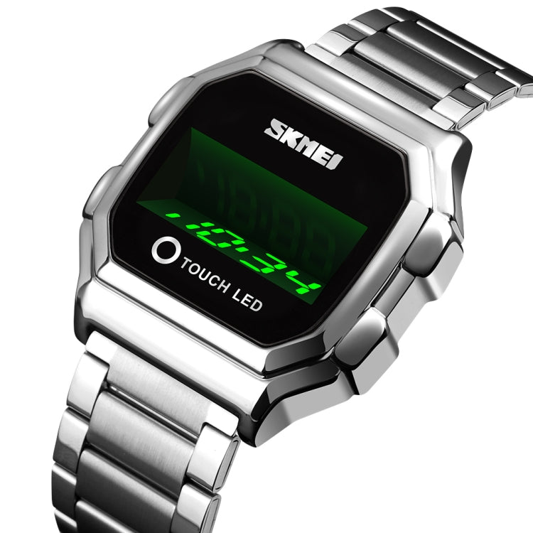 SKMEI 1650 Steel Strap Version LED Digital Display Electronic Watch with Touch Luminous Button Reluova