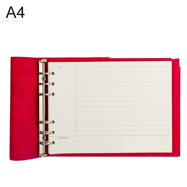 A4 Faux Leather Loose-leaf Grid Notebook My Store