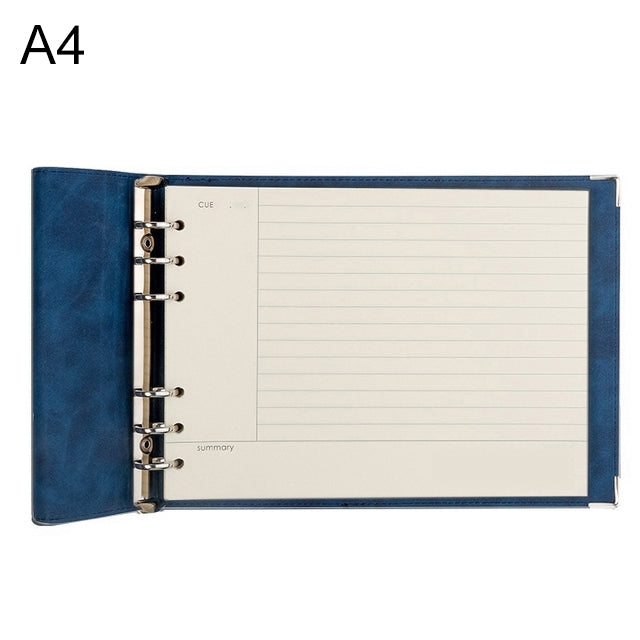 A4 Faux Leather Loose-leaf Grid Notebook My Store