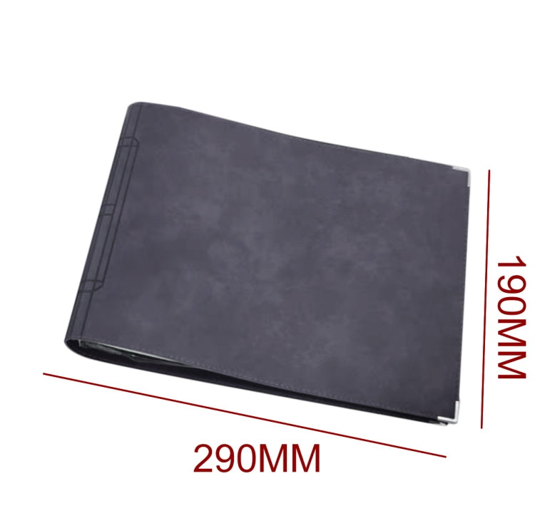 B5 Faux Leather Loose-leaf Grid Notebook My Store