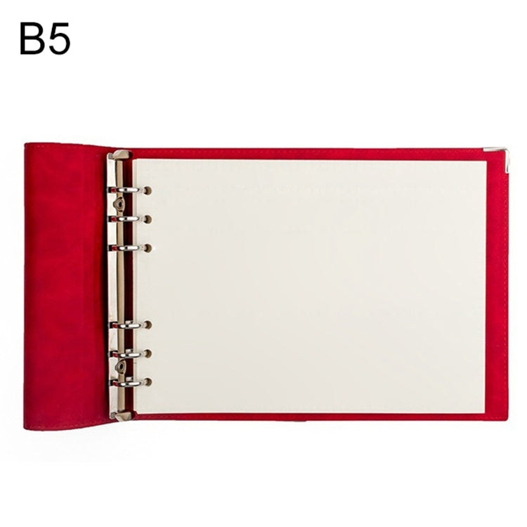 B5 Faux Leather Loose-leaf Grid Notebook My Store