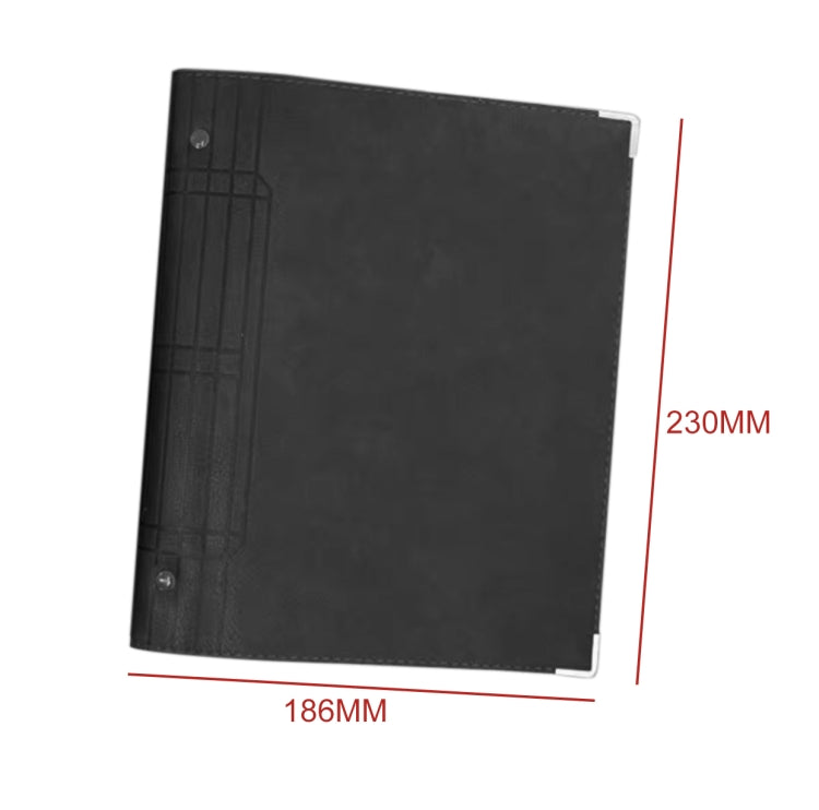 A5 Faux Leather Loose-leaf Grid Notebook My Store