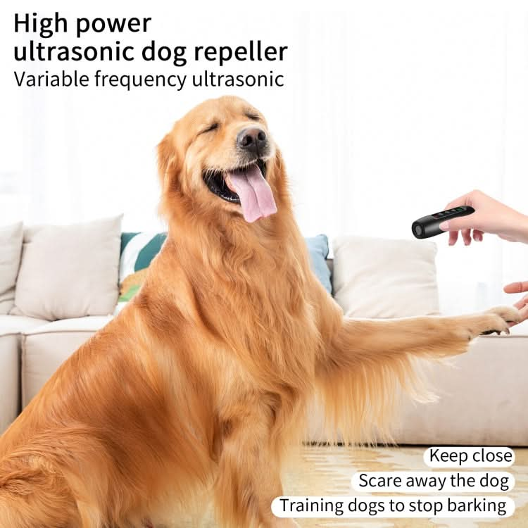 Tsattine N10 Ultrasonic Dog Repeller with LED Electricity Display & Flashlight.