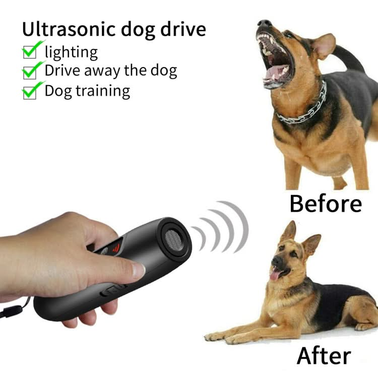 Tsattine N10 Ultrasonic Dog Repeller with LED Electricity Display & Flashlight.