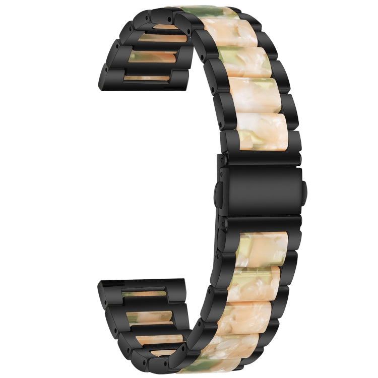 Three-beads Steel + Resin Replacement Strap Watchband