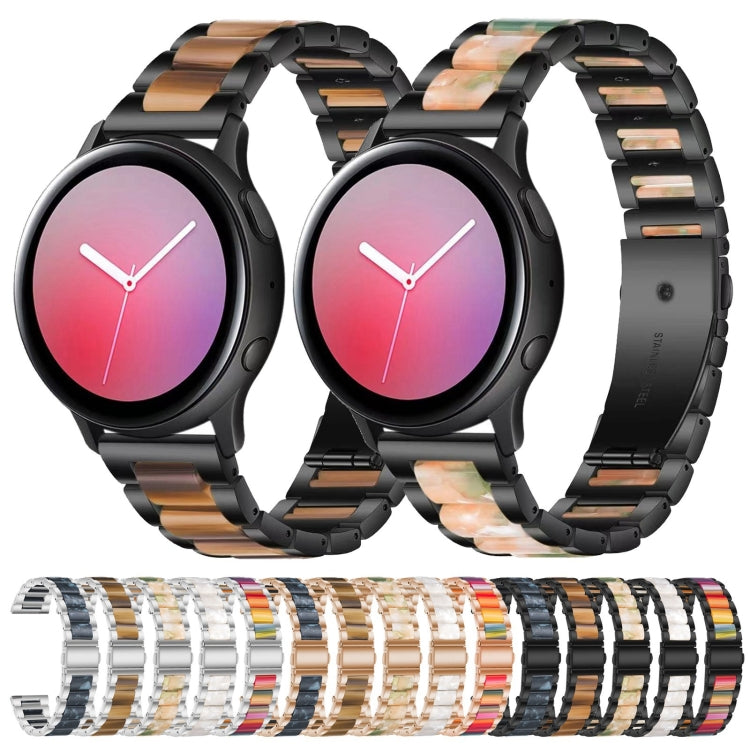 Three-beads Steel + Resin Replacement Strap Watchband