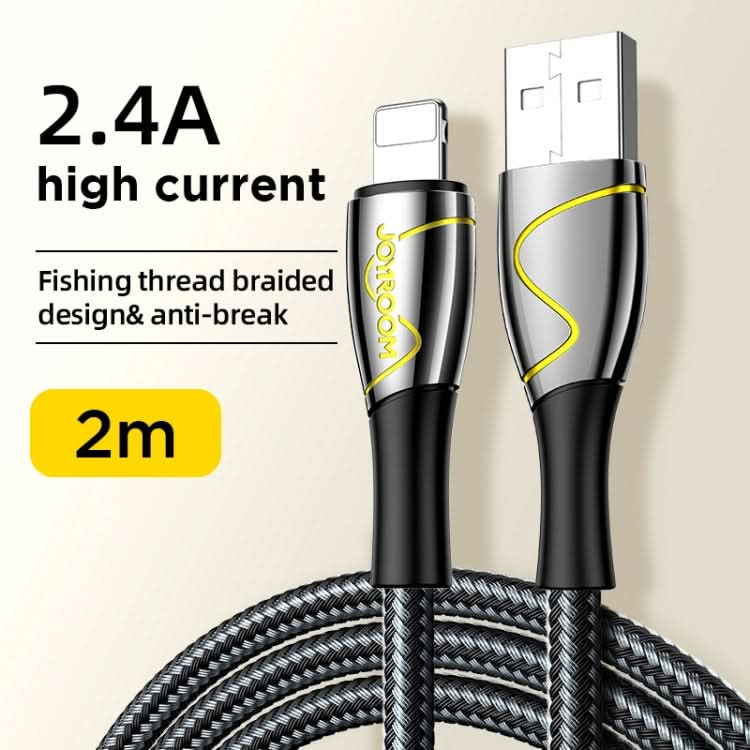 JOYROOM S-1230K6 Mermaid Series 2.4A USB to 8 Pin Fishing Net Weaving Data Cable, Length: 2m