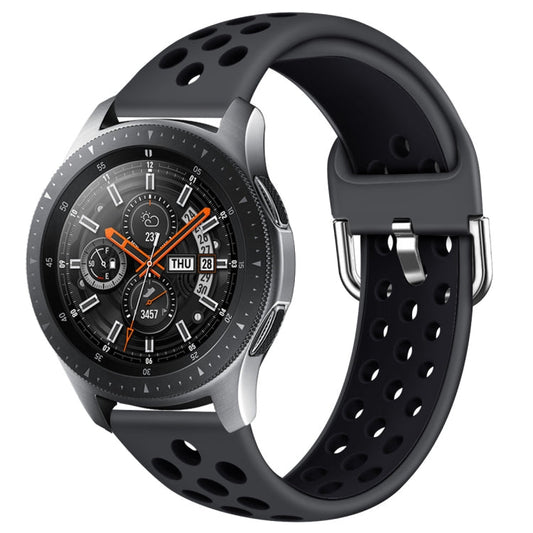 For Galaxy Watch 46 / S3 / Huawei Watch GT 1 / 2 22mm Smart Watch Silicone Double Color Wrist Strap Watchband