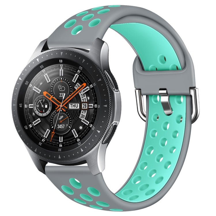 For Galaxy Watch 46 / S3 / Huawei Watch GT 1 / 2 22mm Smart Watch Silicone Double Color Wrist Strap Watchband