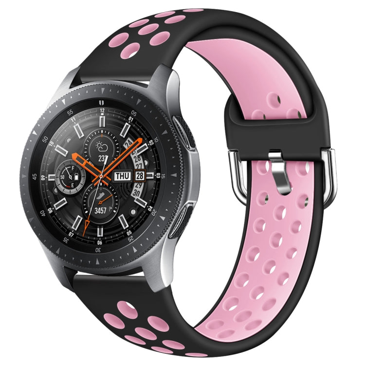 For Galaxy Watch 46 / S3 / Huawei Watch GT 1 / 2 22mm Smart Watch Silicone Double Color Wrist Strap Watchband