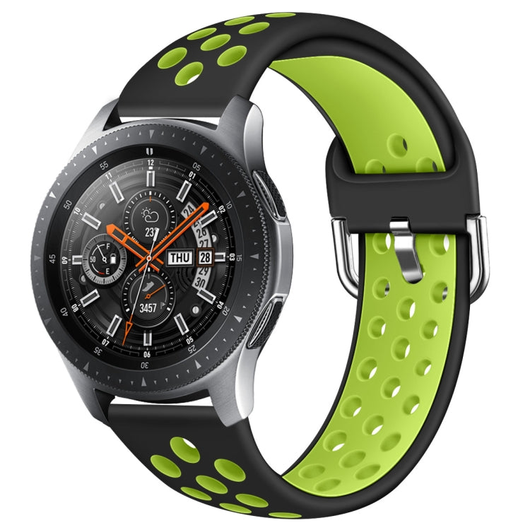 For Galaxy Watch 46 / S3 / Huawei Watch GT 1 / 2 22mm Smart Watch Silicone Double Color Wrist Strap Watchband