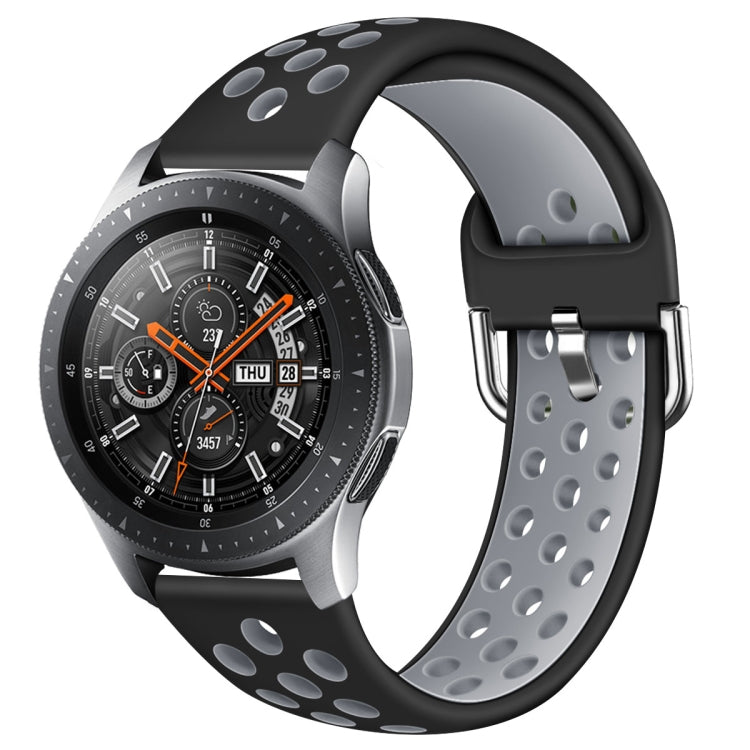 For Galaxy Watch 46 / S3 / Huawei Watch GT 1 / 2 22mm Smart Watch Silicone Double Color Wrist Strap Watchband