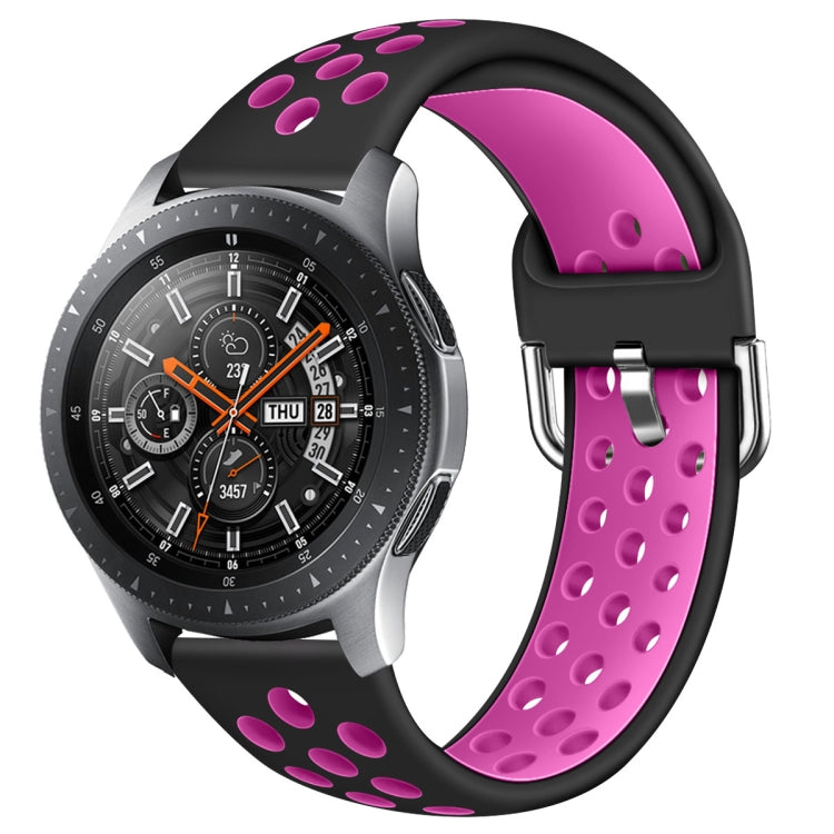 For Galaxy Watch 46 / S3 / Huawei Watch GT 1 / 2 22mm Smart Watch Silicone Double Color Wrist Strap Watchband