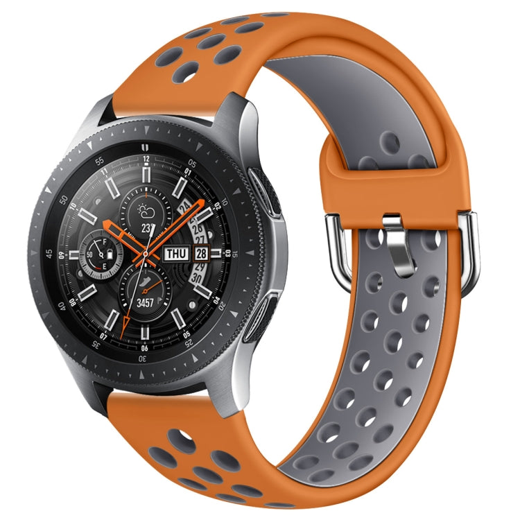 For Galaxy Watch 46 / S3 / Huawei Watch GT 1 / 2 22mm Smart Watch Silicone Double Color Wrist Strap Watchband