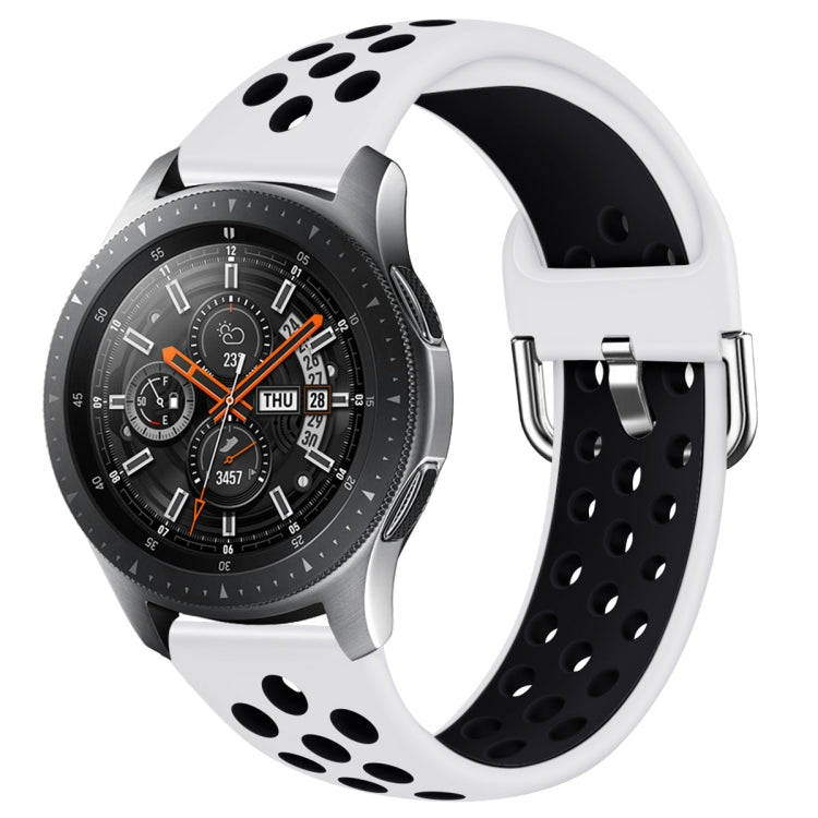 For Galaxy Watch 46 / S3 / Huawei Watch GT 1 / 2 22mm Smart Watch Silicone Double Color Wrist Strap Watchband