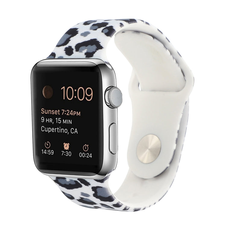 Silicone Painted Pattern Replacement Watchband For Apple Watch Series