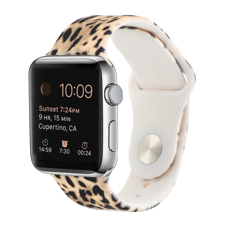 Silicone Painted Pattern Replacement Watchband For Apple Watch Series