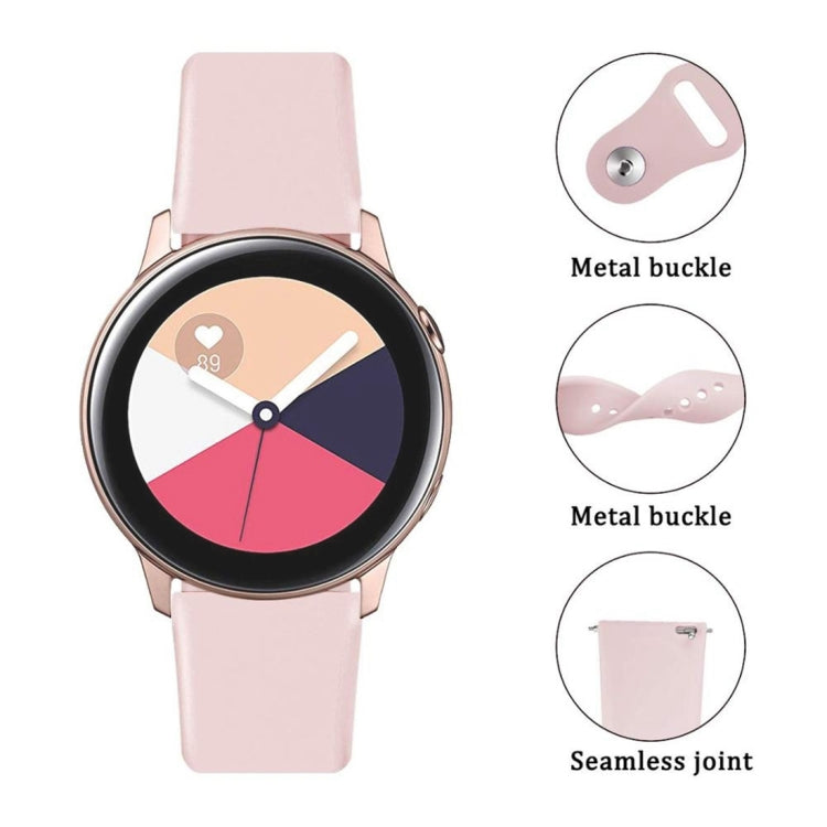 For Galaxy Watch Active 2 Smart Watch Solid Color Silicone Wrist Strap Watchband