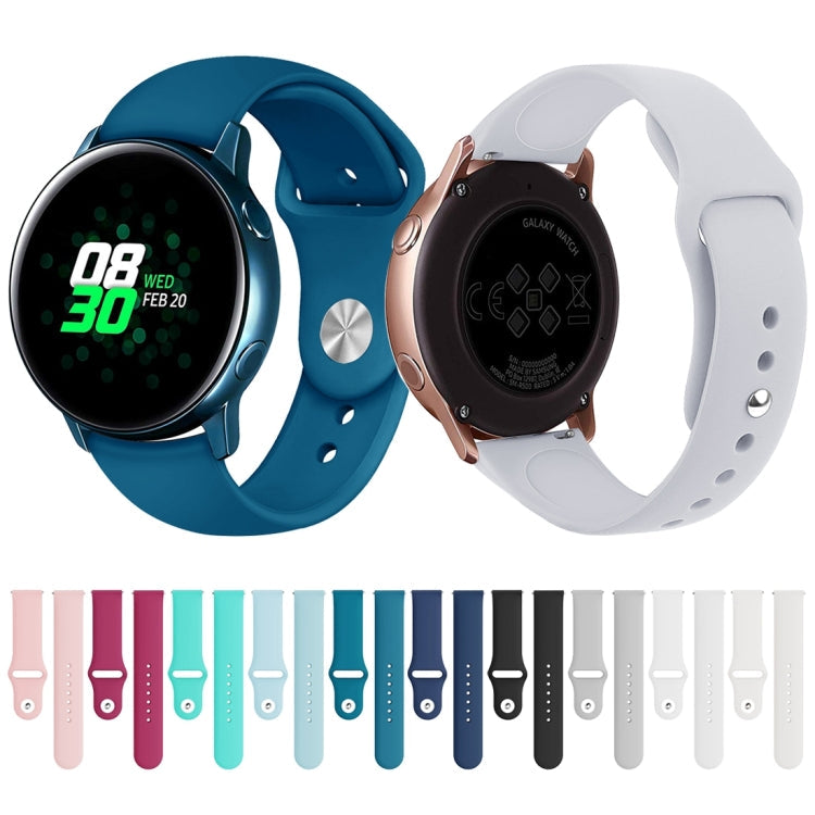 For Galaxy Watch Active 2 Smart Watch Solid Color Silicone Wrist Strap Watchband