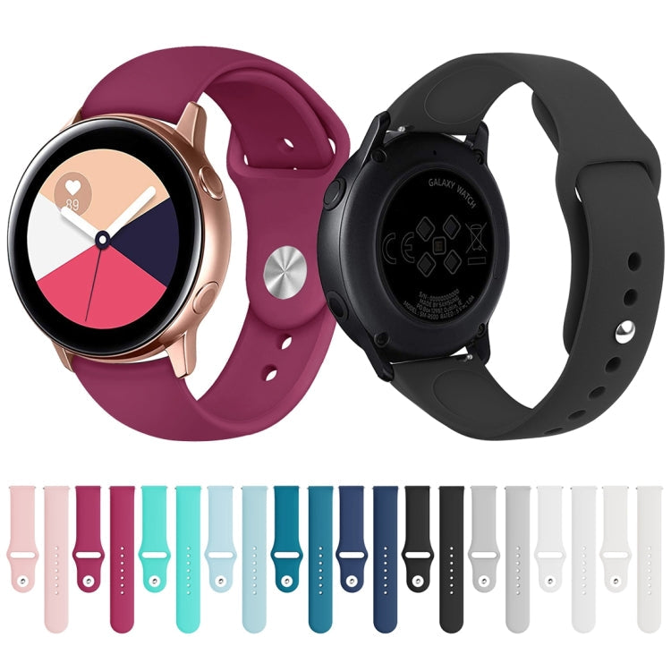 For Galaxy Watch Active 2 Smart Watch Solid Color Silicone Wrist Strap Watchband