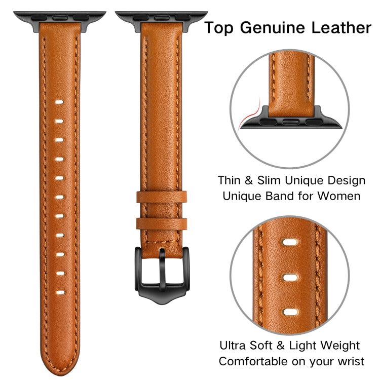 Business Style Leather Replacement Strap Watchband For Apple Watch Series