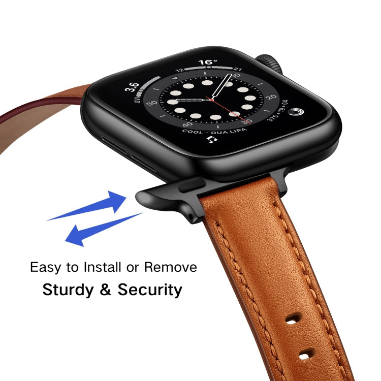 Business Style Leather Replacement Strap Watchband For Apple Watch Series