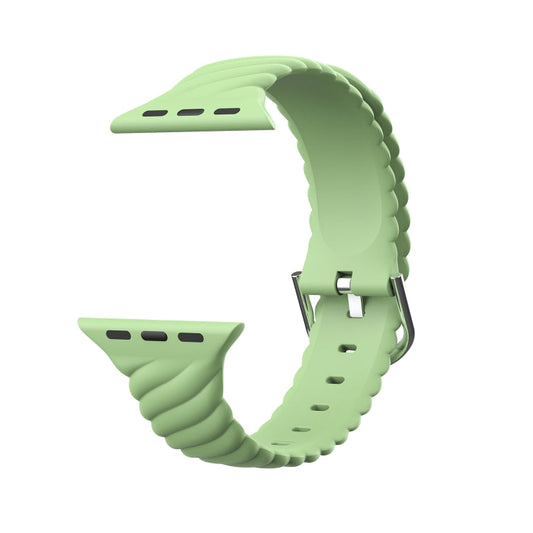 Solid color Twist Silicone Replacement Strap Watchband For Apple Watch Series