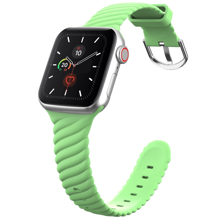 Solid color Twist Silicone Replacement Strap Watchband For Apple Watch Series