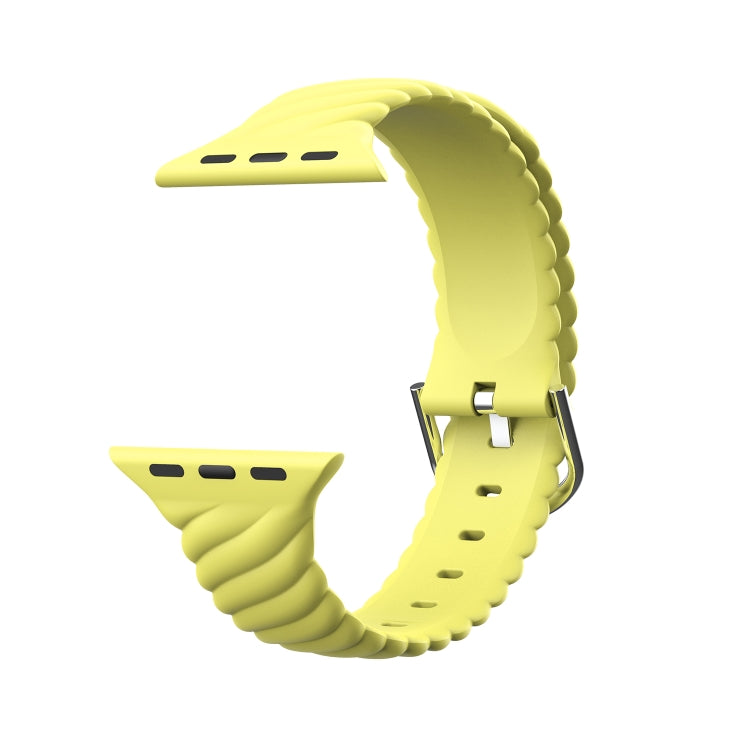 Solid color Twist Silicone Replacement Strap Watchband For Apple Watch Series