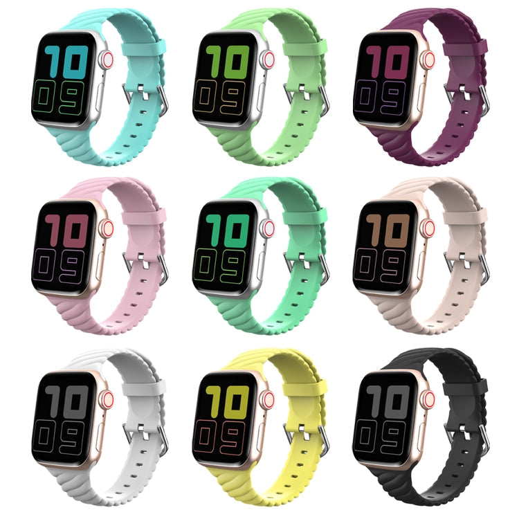 Solid color Twist Silicone Replacement Strap Watchband For Apple Watch Series