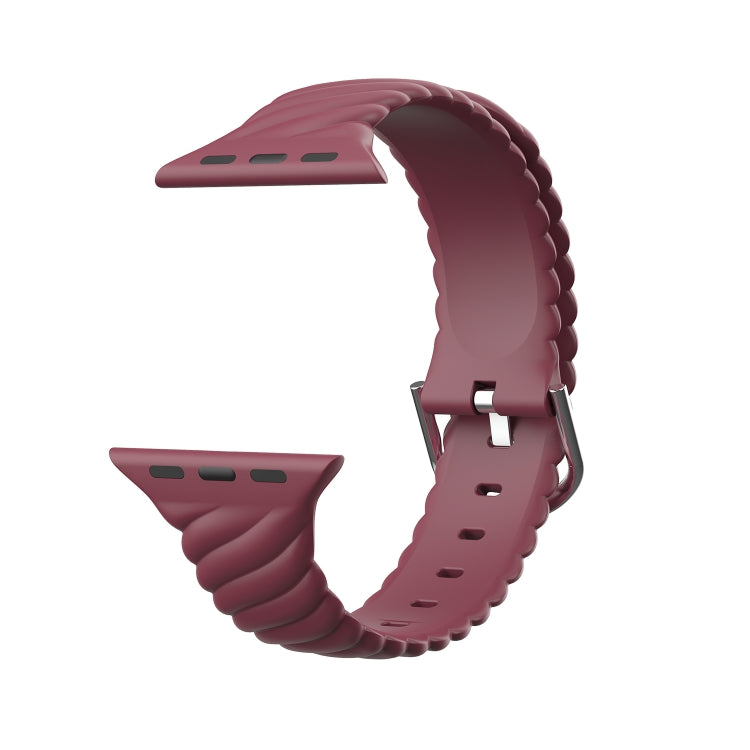 Solid color Twist Silicone Replacement Strap Watchband For Apple Watch Series