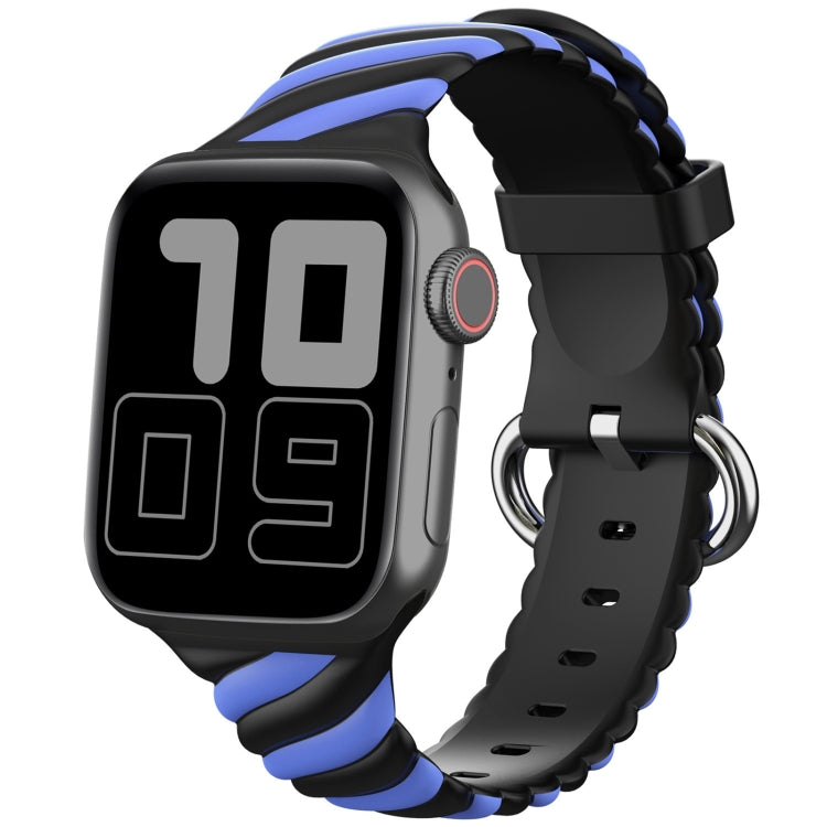 Two-color Twist Silicone Replacement Strap Watchband For Apple Watch Series