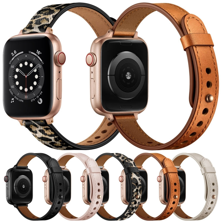 14mm Couple Style Leather Replacement Strap Watchband For Apple Watch Series