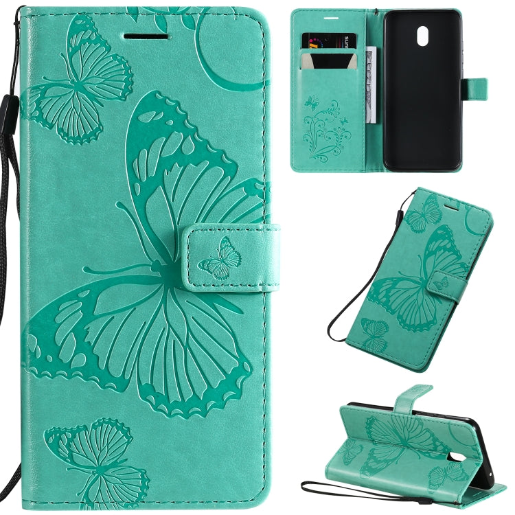 Pressed Printing Butterfly Pattern Horizontal Flip PU Leather Case with Holder & Card Slots & Wallet & Lanyard, Series 2