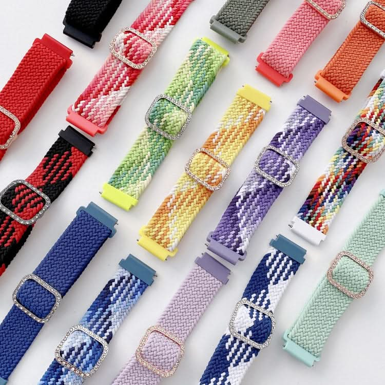 Universal Adjustable Braided Elastic Diamond Buckle Replacement Strap Watchband, Series 2