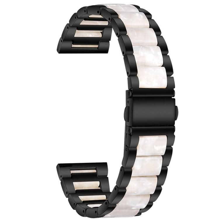 Universal Three-beads Stainless Steel + Resin Replacement Strap Watchband