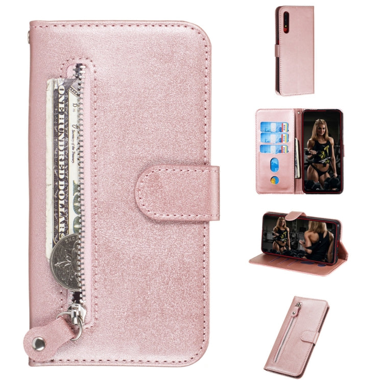 Fashion Calf Texture Zipper Horizontal Flip PU Leather Case, with Holder & Card Slots & Wallet