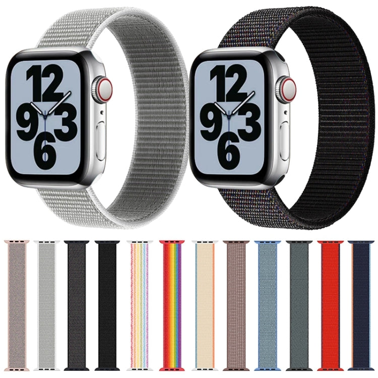 Single Lap Nylon Replacement Watchband, Size: L 155mm For Apple Watch Series 6 & SE & 5 & 4 40mm / 3 & 2 & 1 38mm