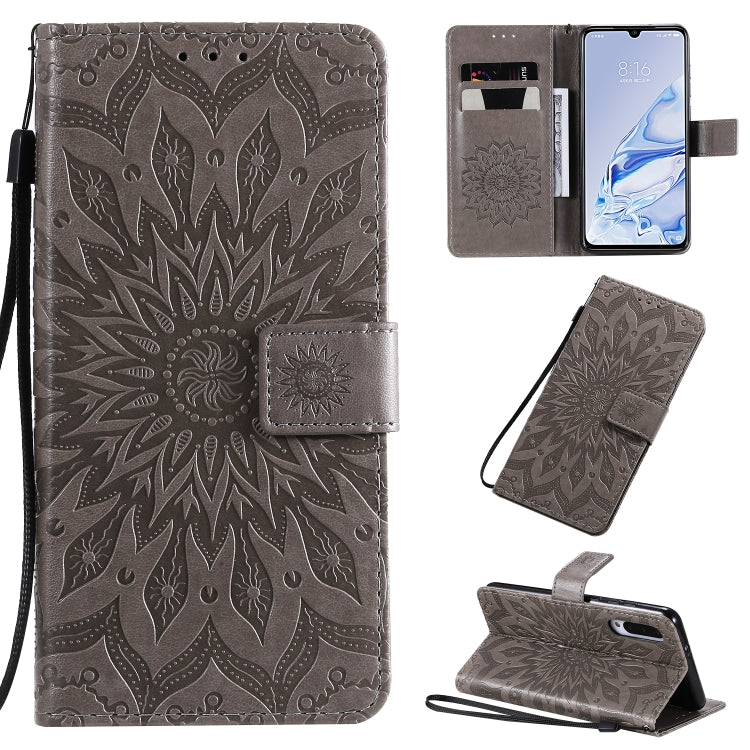 Pressed Printing Sunflower Pattern Horizontal Flip PU Leather Case with Holder & Card Slots & Wallet & Lanyard