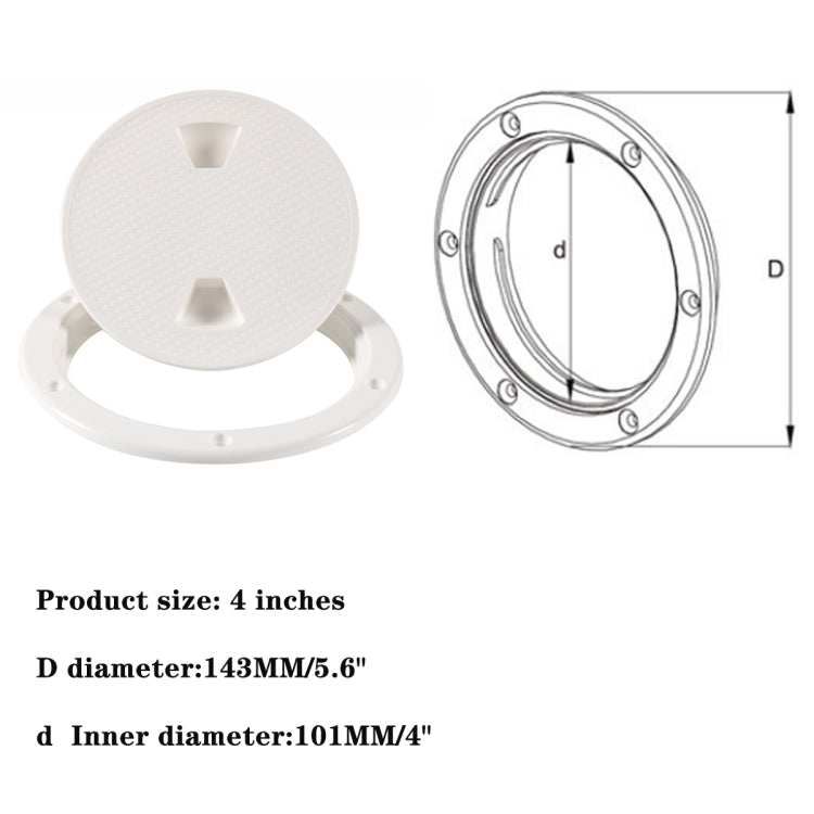 A5941 4 inch Boat / Yacht Round Deck Cover Hatch Case with Screws-Reluova