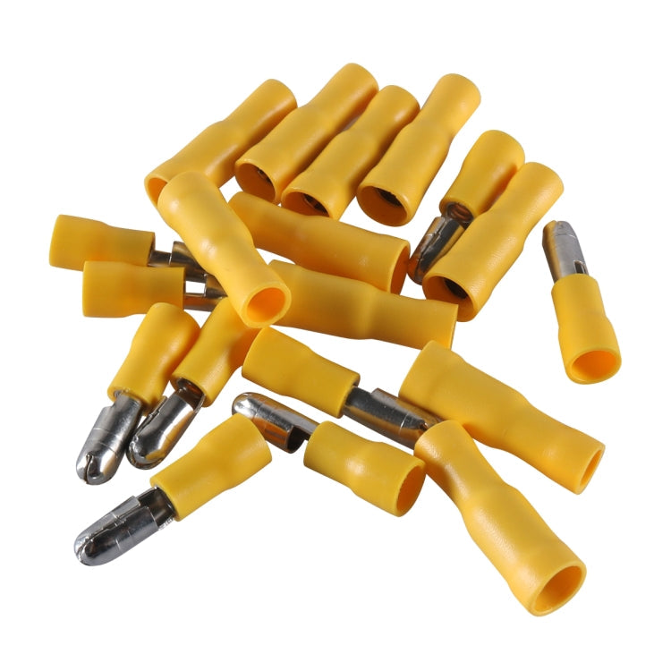 120 PCS Yellow AWG12~10 Bullet Male and Female Terminal Cold Press Terminal