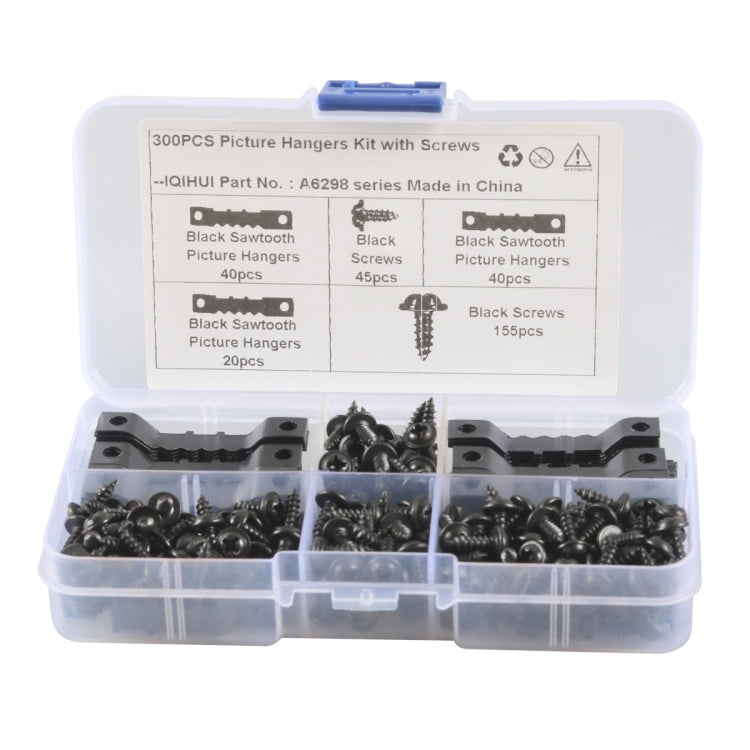 300 in 1 RV High-bow Double-sided Serrated Hanger Hooks with Self-tapping Screws