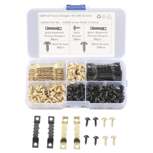 300 in 1 RV High-bow Double-sided Serrated Hanger Hooks with Self-tapping Screws