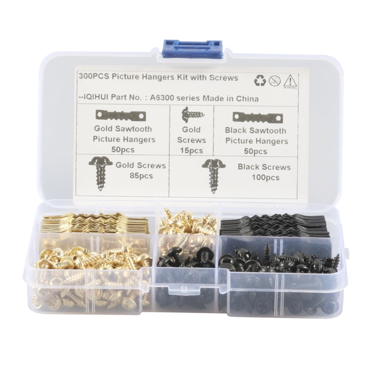 300 in 1 RV High-bow Double-sided Serrated Hanger Hooks with Self-tapping Screws