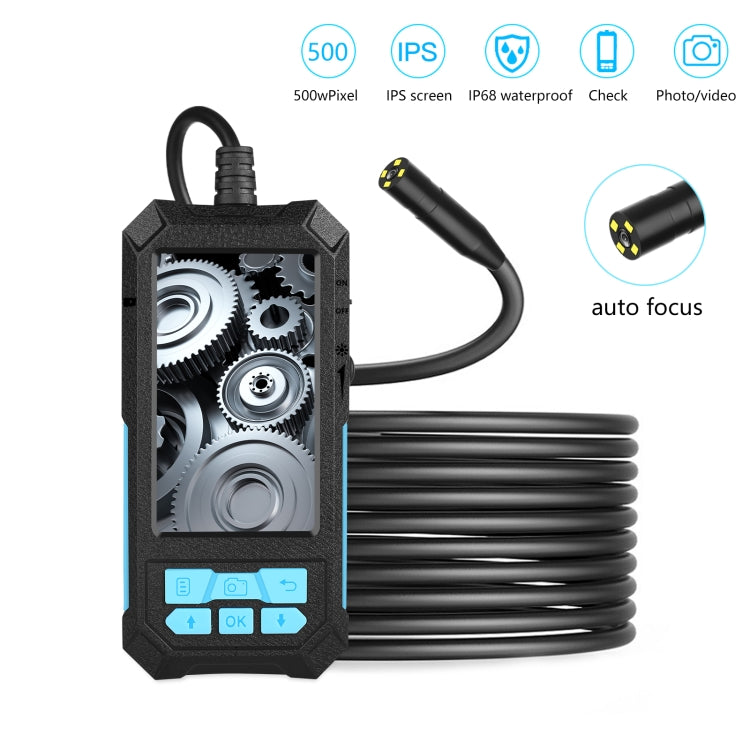 P90 14mm 4.5 inch HD 500W Autofocus Camera Endoscope Portable Waterproof Industrial Pipe Endoscope,