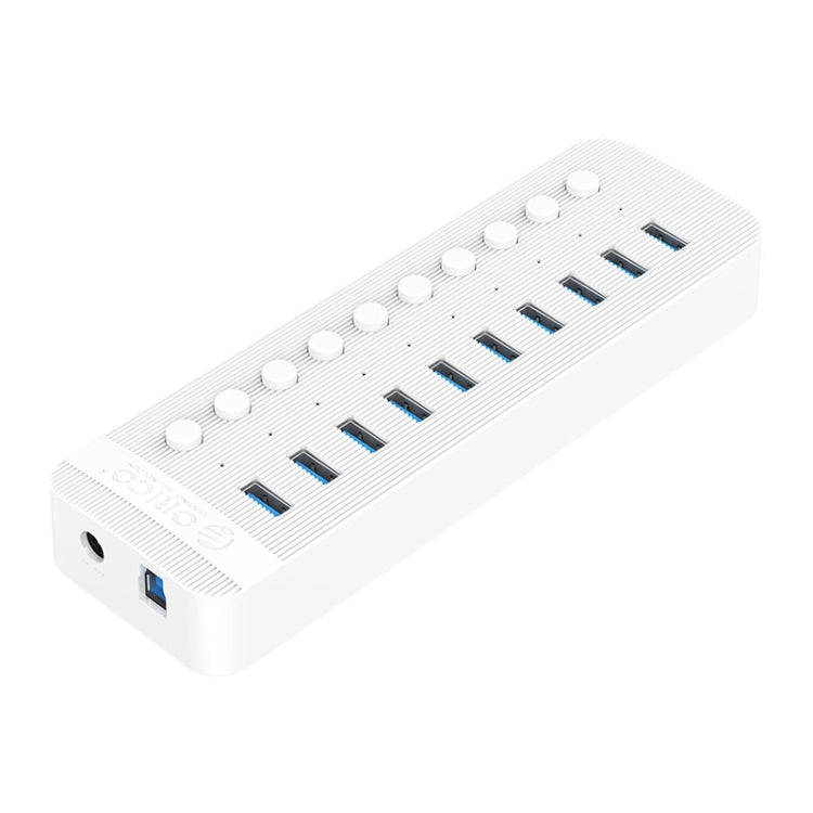 ORICO CT2U3-10AB-WH 10 In 1 Plastic Stripes Multi-Port USB HUB with Individual Switches My Store