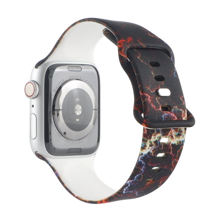 8-buckle Printed Replacement Strap Watchband For Apple Watch Series