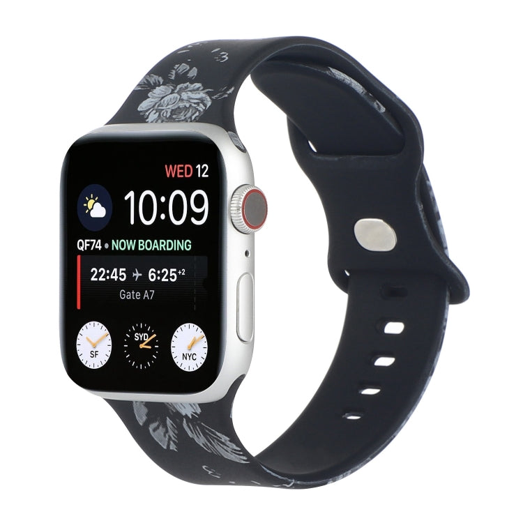 8-buckle Printed Replacement Strap Watchband For Apple Watch Series