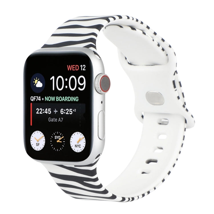 8-buckle Printed Replacement Strap Watchband For Apple Watch Series